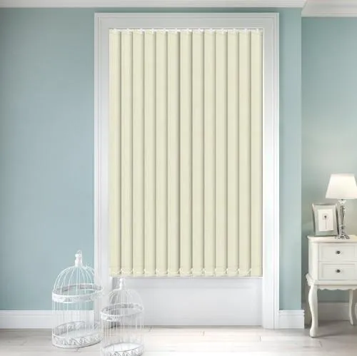 Rhododendron Blackout Cream Vertical Blind | Blinds.Online