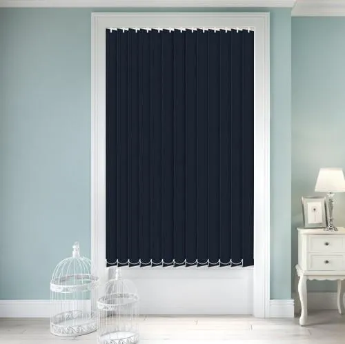 Rhododendron Blackout Navy Vertical Blind | Blinds.Online