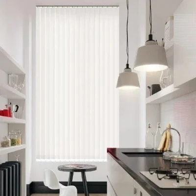 Rhonwen White Vertical Blind | Blinds.Online