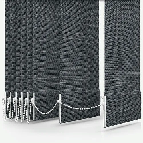 Serenella Linenweave Charcoal Vertical Blind | Blinds.Online