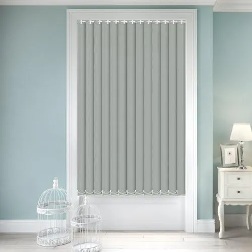 Zenobia Blackout Dove Grey Vertical Blind | Blinds.Online