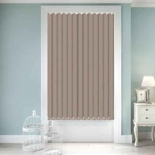 Zenobia Blackout Mushroom Vertical Blind | Blinds.Online