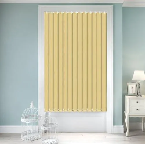 Zenobia Blackout Primrose Yellow Vertical Blind | Blinds.Online