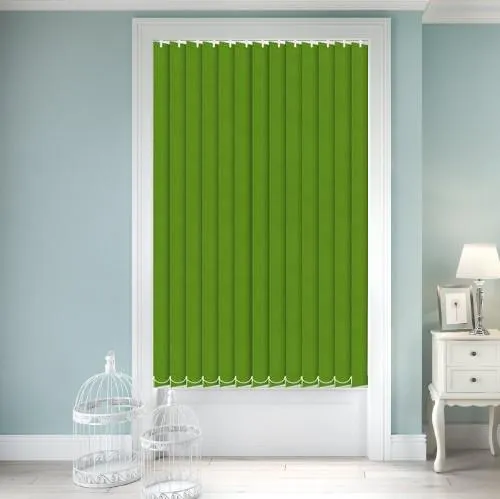 Zenobia Dimout Apple Green Vertical Blind | Blinds.Online