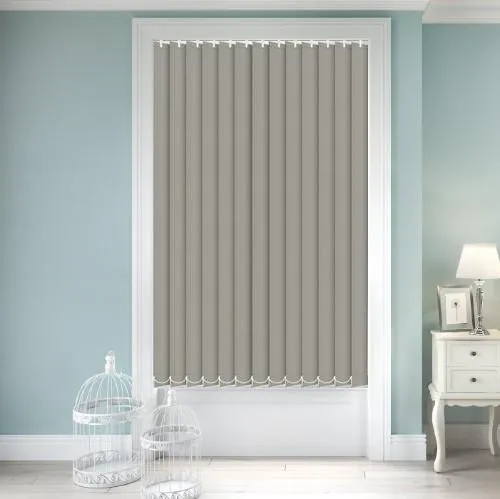 Zenobia Dimout Linen Vertical Blind | Blinds.Online