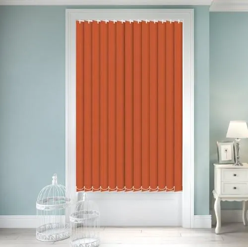 Zenobia Dimout Orange Marmalade Vertical Blind | Blinds.Online