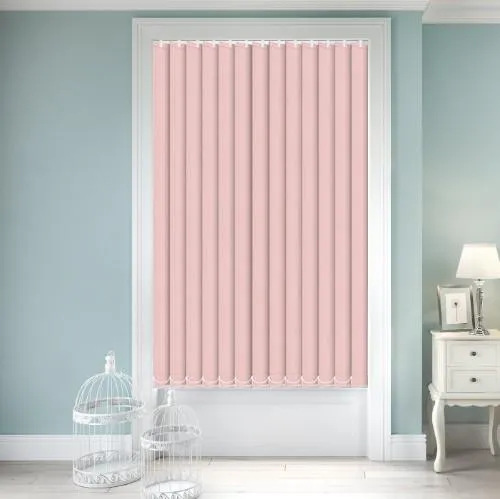 Zenobia Dimout Peony Pink Vertical Blind | Blinds.Online