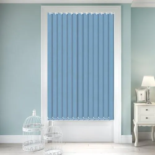 Zenobia Dimout Powder Blue Vertical Blind | Blinds.Online