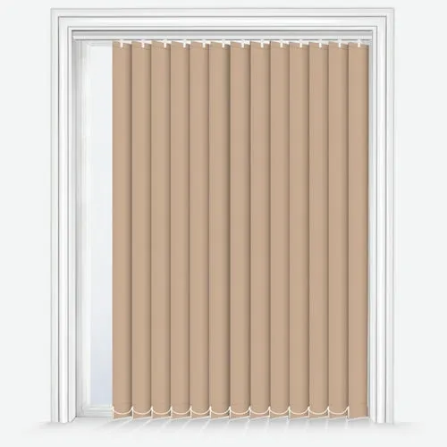 Zenobia Dimout Sand Vertical Blind | Blinds.Online